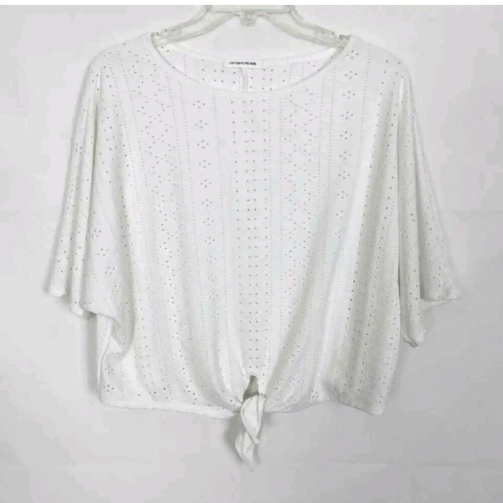 Caution To The Wind Boho Eyelet Top NWT